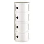 MIUZ 4 Tier White Replica Componibili Round Storage Cabinet