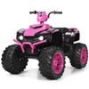 Costway 12v Kids Ride On Car Electric Atv Toy High/low Speed Control Pink