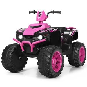 Costway 12v Kids Ride On Car Electric Atv Toy High/low Speed Control Pink