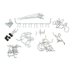 Zenith Zinc Plated Assorted Pegboard Hooks Kit - 47 Pack