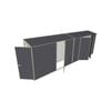 Build-a-Shed 0.8 x 6 x 2m Single Hinged Door Skillion Shed with Single and Double Hinged Side Doors - Grey