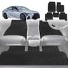 6D Diamond Car Floor Mats for Lexus IS 2013-2021-Full Set-Black-Outback GT