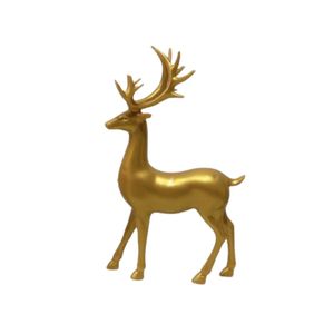 P&P Gold Plastic Christmas Reindeer Tabletop Ornament Holiday Home Decoration Accent