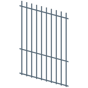 ProtectorAl 350 - 1200 x 1800mm Deep Ocean Raked Up to 15º Batten Pool Fence Panel