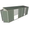 Build-a-Shed 1.5 x 5.2 x 2m Double and Single Sliding Side Door Skillion Shed - Green