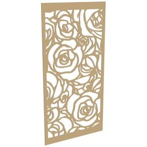 ProtectorAl 300-1200 x 1201-2400mm Gold Matt/Gloss White Roses Unframed Composite Deco Panel
