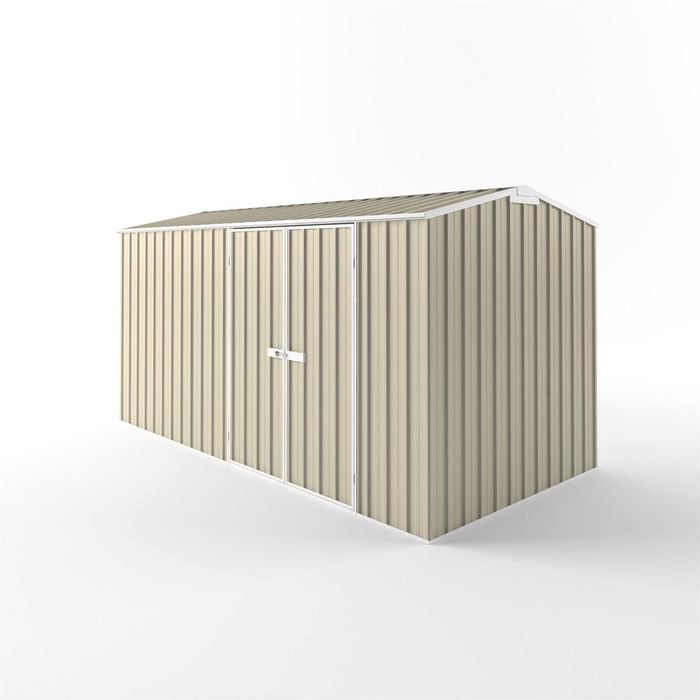 EnduraShed 4.5 x 2.25 x 2.35m Tall Truss Roof Garden Shed - Smooth Cream