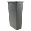 Rubbermaid Waste Bin Slim Jim 87l Grey Ventilated Rubbish Can Office Kitchen Storage