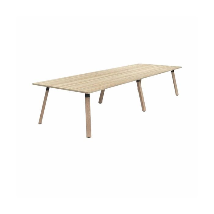 Olg Plantation Boardroom Table Solid Oak Frame New Oak Ravine Top L3600mm X W1200mm