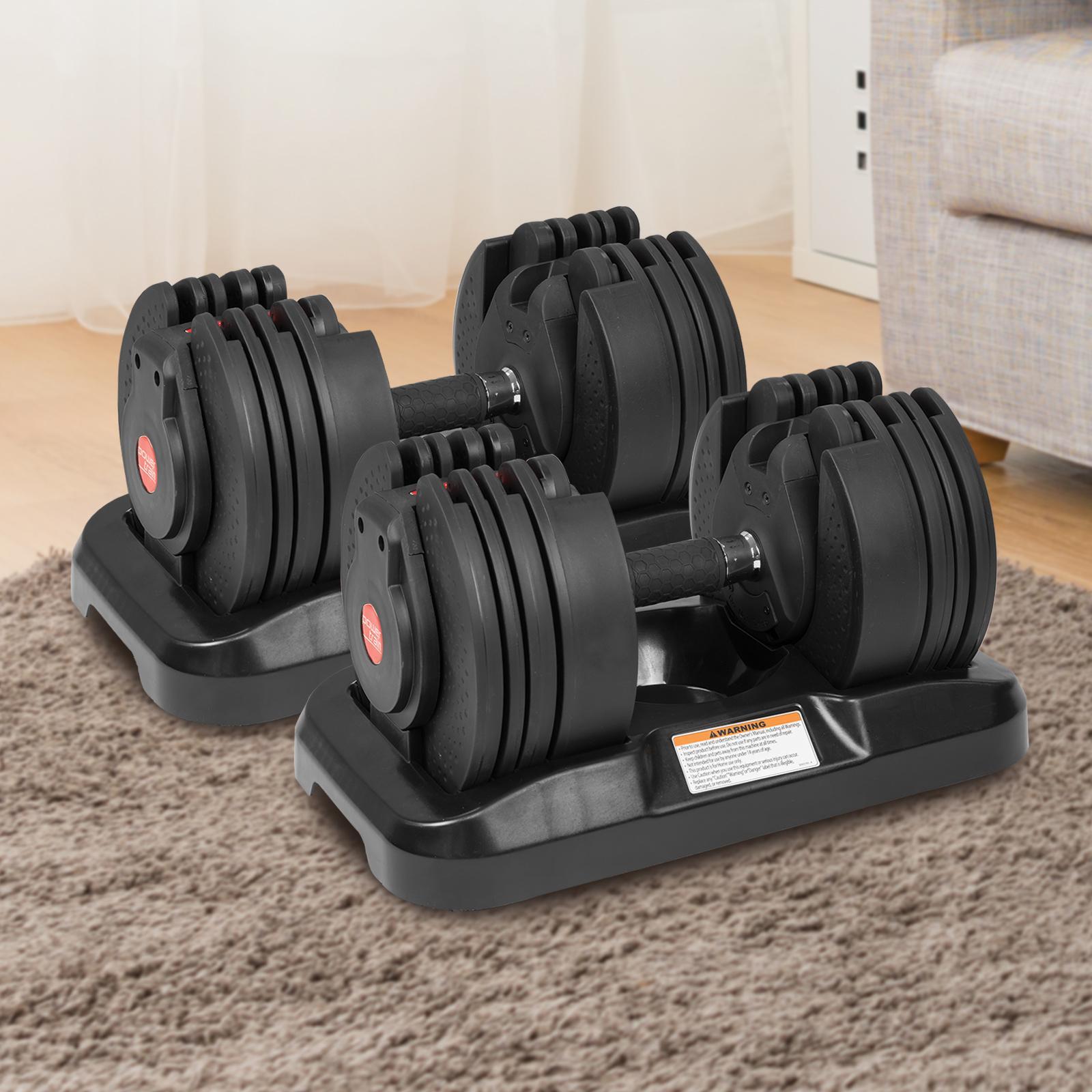 PowerTrain 2 x 20kg Adjustable Home Gym Dumbbells Bunnings Australia
