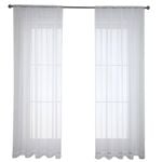 Windoware 120 x 213cm White Coco Rod Pocket Curtain - 1 Pack 