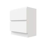 Stein 900 x 450 x 810mm White Select Floor Standing Handleless Vanity - Cabinet Only