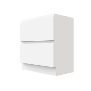 Stein 900 x 450 x 810mm White Select Floor Standing Handleless Vanity - Cabinet Only