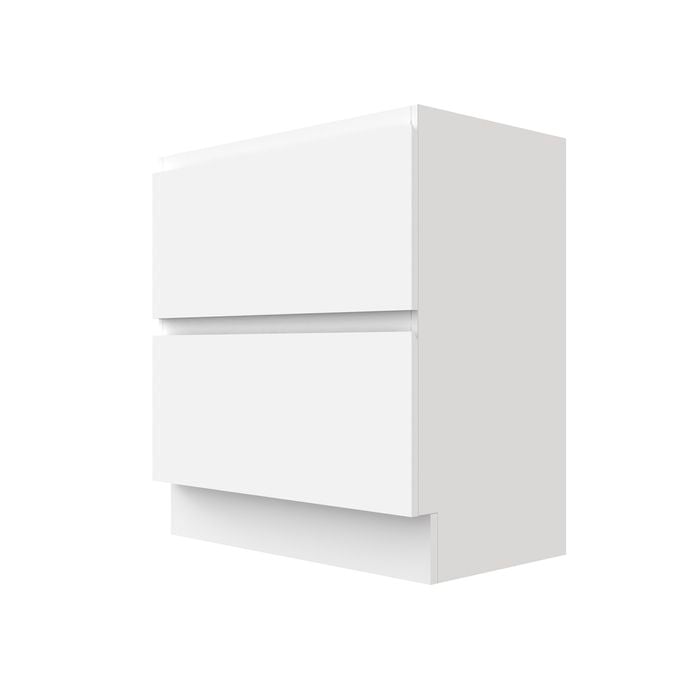 Stein 900 x 450 x 810mm White Select Floor Standing Handleless Vanity - Cabinet Only