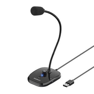 SIMPLECOM UM360 Plug and Play USB Desktop Microphone with Headphone Jack