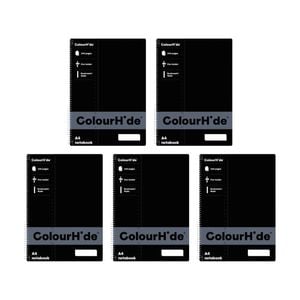 5pk Colourhide A4 Writing Notebook Spiral School Stationery 240 Pages Assorted