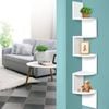 HOMFURN 5-Tier Corner Floating Wall Shelf – Space-Saving Design, White