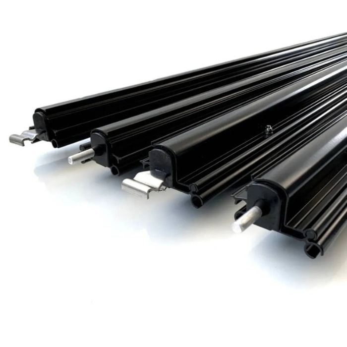 Caravan Anti Flap Kit Long Black for Roll Out Awning 2.3-2.4m Heavy Duty AFK