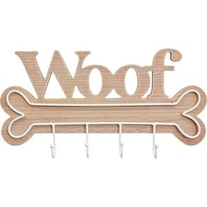 LVD MDF/Metal Lead Dog Leash Hook/Hanger Woof 40x21cm