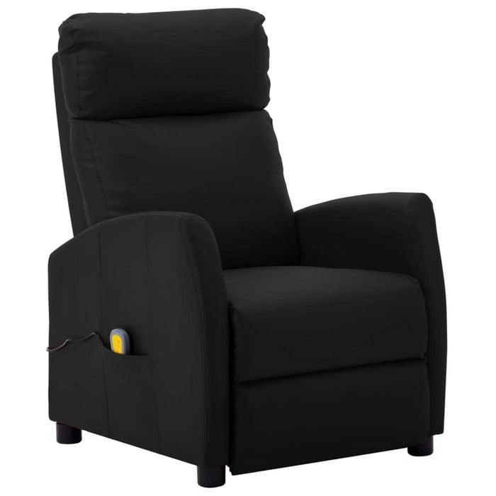 vidaXL Massage Chair Recliner Chair Massage Office Chair Black Faux Leather