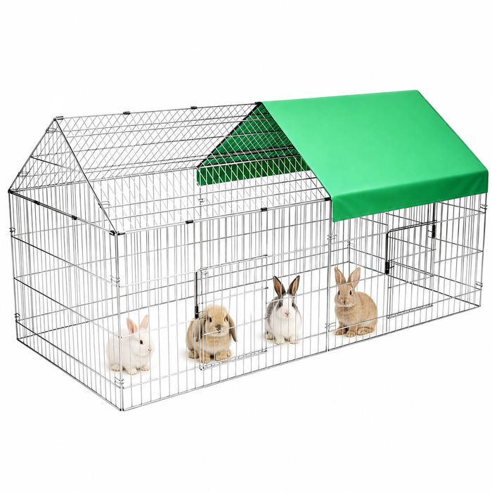 Advwin Rabbit Cage Outdoor Rabbit Hutch Chicken Coop Pet Cage
