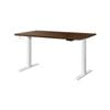 Oikiture Electric Standing Desk Dual Motor 150cm Walnut Tabletop