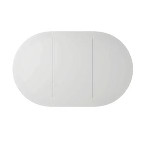Attica 1200 x 750 Matte White Bentwood Oval Shaving Cabinet