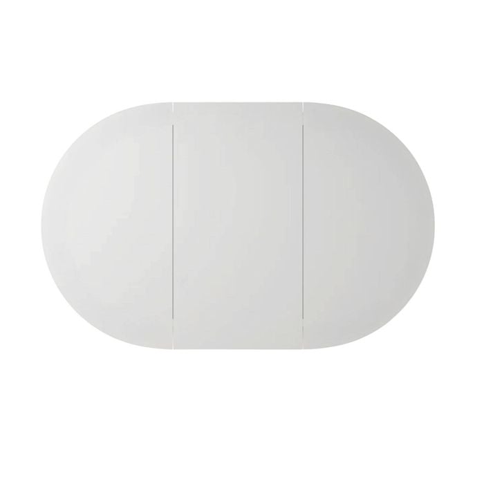 Attica 1200 x 750 Matte White Bentwood Oval Shaving Cabinet