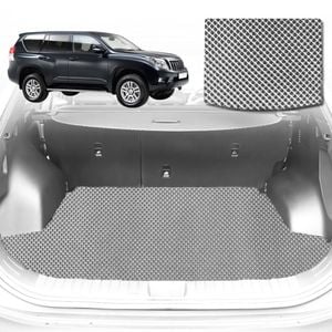 6D Diamond Car Boot Mat for Toyota Prado (J150)2009-2013-Cargo Mat-Grey-Outback GT