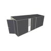 Build-a-Shed 1.5 x 5.2 x 2m Hinged Door Tunnel Shed with Sliding Side Door - Grey