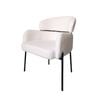 Bribrion X1 Dining Chair With Armrest Armchair Living Room Boucle White