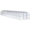 vidaXL Outdoor Chicken Coop Hen House Pet Cage Chicken Run Galvanised Steel 3x16x2 m