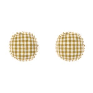 2PK Linen House Cotton Tavola Gold 45cm Round Cushion - Yellow