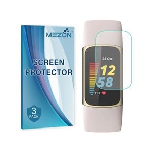 3 Pack MEZON Fitbit Charge 5 Ultra Clear TPU Film Screen Protectors