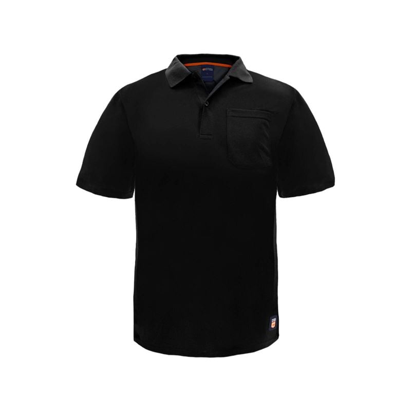 Black Dry Fit Short Sleeve Polo - Small