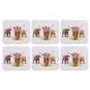 Ashdene Highland Herd Set Of 6 Coasters