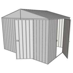 Build-a-Shed 3.0 x 2.3 x 2.3m Gable Single Hinged Side Door Shed - Zinc