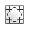 Elegant Collections Black Hampton's Square Mirror 75CM