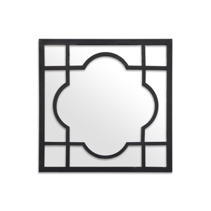 Elegant Collections Black Hampton's Square Mirror 75CM