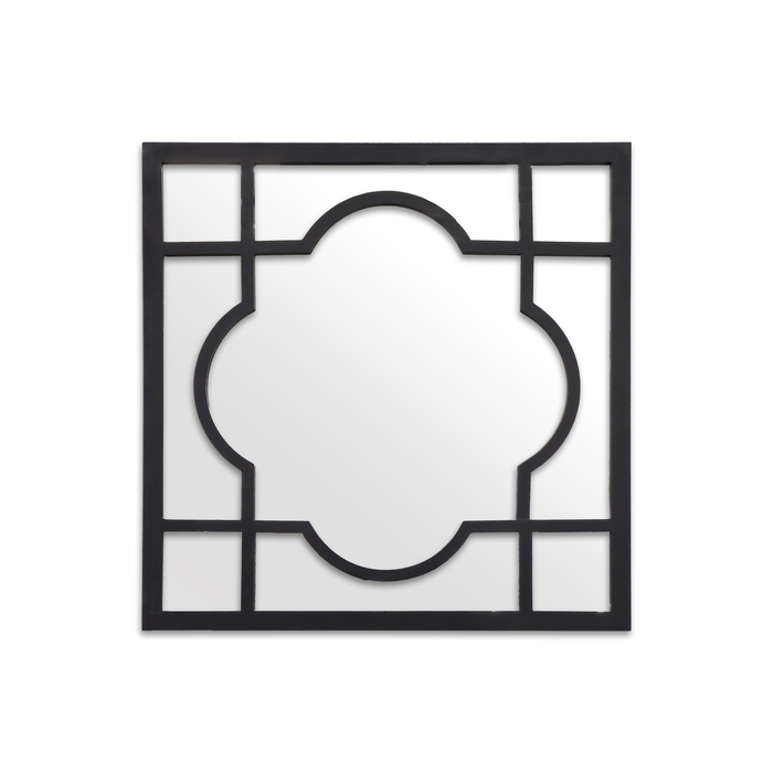 Elegant Collections Black Hampton's Square Mirror 75CM