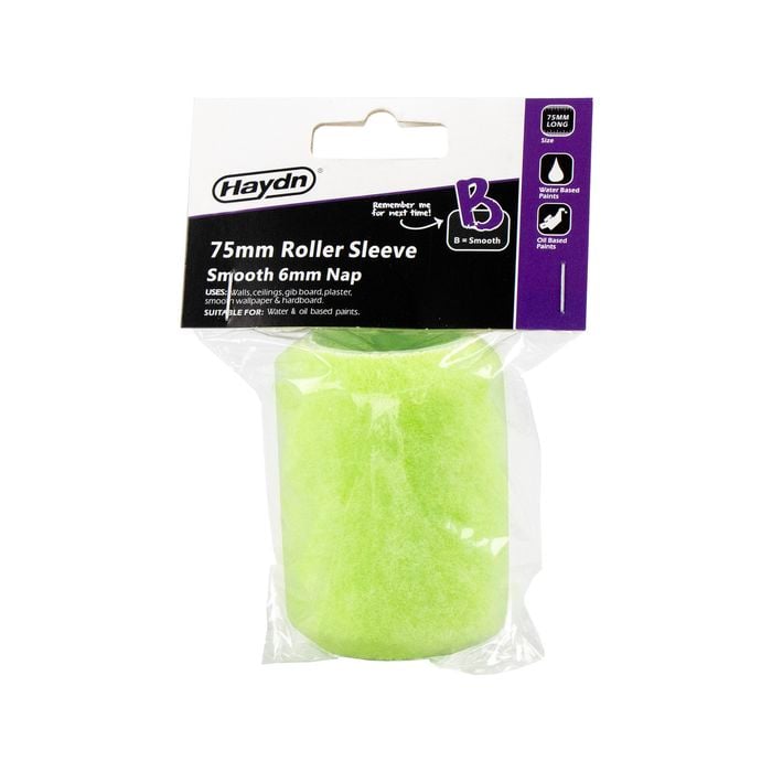 Haydn 75mm Roller Sleeve 6mm Nap - Smooth