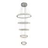AARON 5 Ring Crystal Chandelier Tri-colour LED (Chrome)