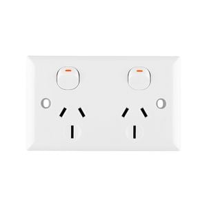 DETA 15 Amp Solid Plate Double Power Point
