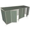 Build-a-Shed 1.5 x 5.2 x 2m Double and Single Hinged Side Door Skillion Shed - Green