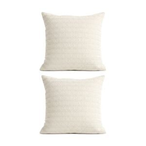 2PK Cloud Linen Celeste Cotton Waffle European Pillowcase Ivory 65x65cm