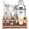 Vikus Steel Shaker Cocktail Bar Set Kit With 13 Pieces Bar Utensils