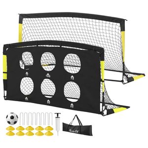 Everfit Pop Up Soccer Goals 2 Piece Set Target Net Kids Indoor Outdoor