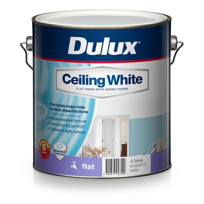 Dulux 4L Ceiling White Paint - 4L