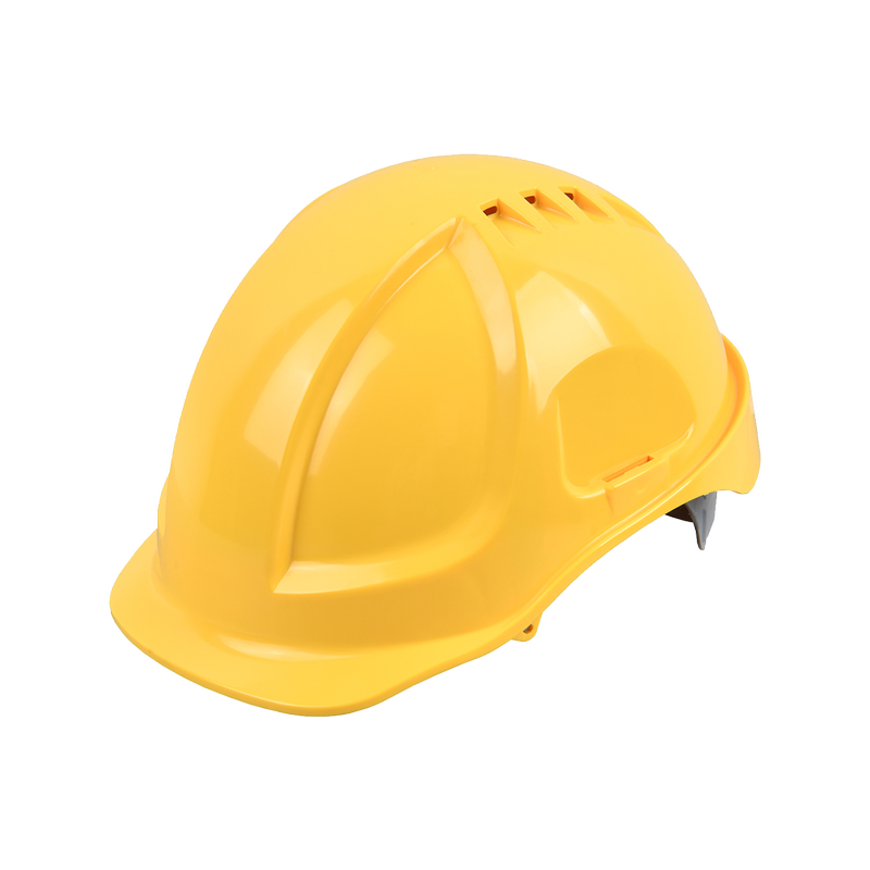 Yellow Vented Safety Helmet