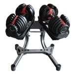 2 Pack of 24kg Smart Adjustable Dumbbell Weight Set With Stand